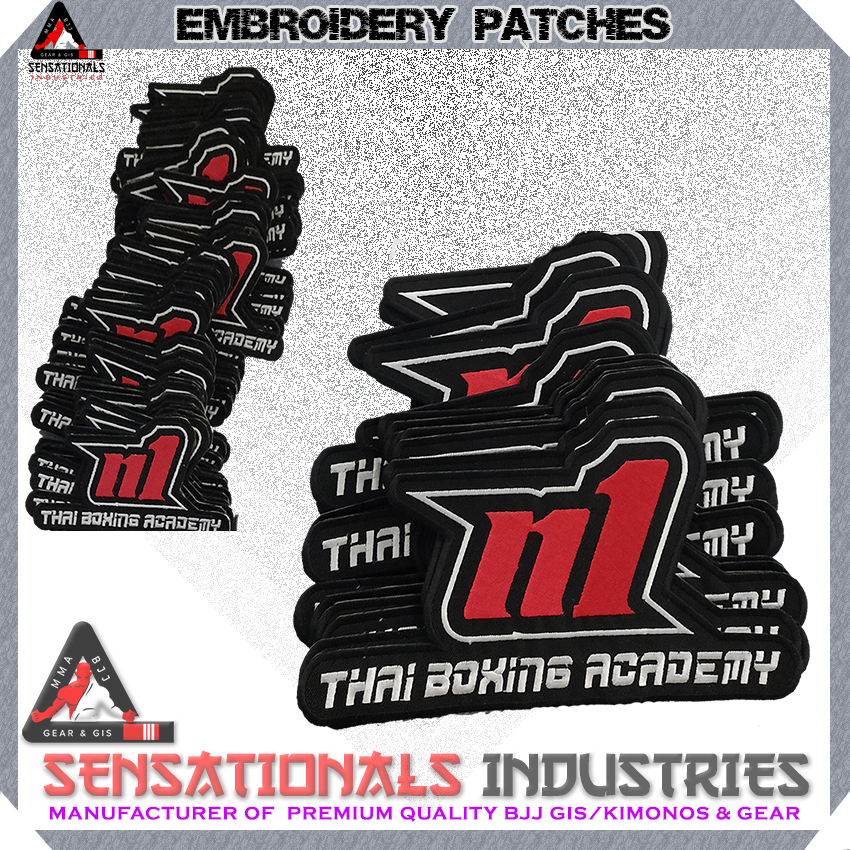 Custom Embroidered Patches  for BJJ Gis, Jackets, Pants Backpacks and Apparels 
