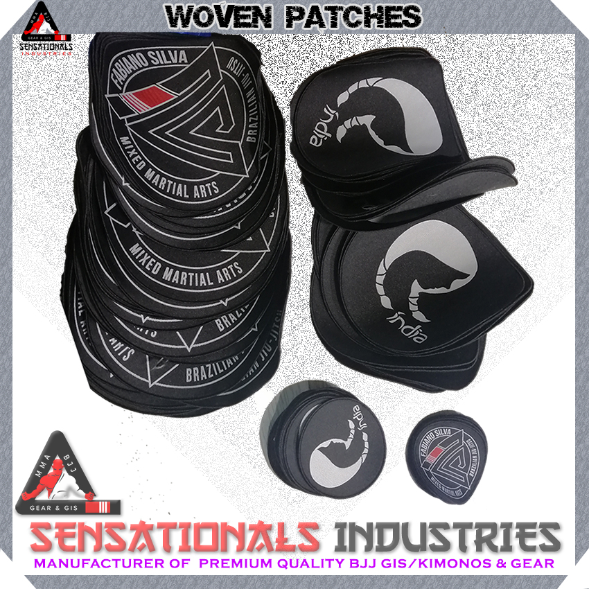 Custom Woven Patches  for BJJ Gis, Jackets, Pants Backpacks and Apparels 